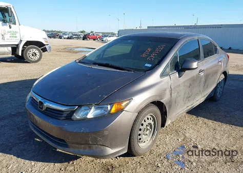 2012 Honda Civic Lx from USA, damaged, VIN 19XFB2F57CE098538